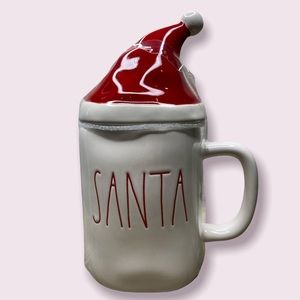 SOLD! NWT Rae Dunn Santa Mug with hat topper